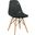 LeisureMod Dover Transparent Black Molded Side Chair