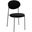 Leisuremod Euston Modern Velvet Dining Chair With Grey Steel Frame In Black