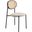 Leisuremod Euston Modern Wicker Dining Chair With Velvet Round Seat In Beige