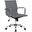 LeisureMod Harris Grey Leatherette Office Chair