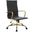Leisuremod Harris High-Back Faux Leather Office Chair With Gold Frame