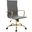 Harris High-Back Leatherette Office Chair With Gold Frame In Grey