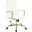 Harris High-Back Leatherette Office Chair With Gold Frame In White