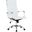 LeisureMod Harris White Leatherette High Back Office Chair