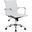 LeisureMod Harris White Leatherette Office Chair