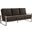 Leisuremod Jefferson Contemporary Modern Design Velvet Sofa With Silver Frame In Dark Grey