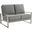 Leisuremod Jefferson Contemporary Modern Velvet Loveseat With Silver Frame In Light Grey