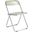 Lawrence Acrylic Folding Chair With Metal Frame In Amber
