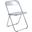 Lawrence Acrylic Folding Chair With Metal Frame In Clear