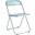 Lawrence Acrylic Folding Chair With Metal Frame In Jade Green