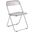 Lawrence Acrylic Folding Chair With Metal Frame In Rose