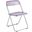 Lawrence Acrylic Folding Chair With Metal Frame In Magenta