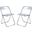Lawrence Acrylic Folding Chair With Metal Frame Set Of 2 In Clear