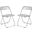 Leisuremod Lawrence Acrylic Folding Chair With Metal Frame Set Of 2 LF19PK2