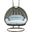 Wicker Hanging 2 Person Egg Swing Chair In Light Grey/Brown