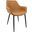 Leisuremod Markley Modern Leather Dining Arm Chair Kitchen Chairs With Metal Legs In Light Brown