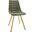 Leisuremod Markley Modern Leather Dining Chair With Gold Legs MCG18G