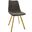 Leisuremod Markley Modern Leather Dining Chair With Gold Legs MCG18GR