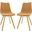 Leisuremod Markley Modern Leather Dining Chair With Gold Legs Set Of 2 MCG18BR2