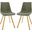 Leisuremod Markley Modern Leather Dining Chair With Gold Legs Set Of 2 MCG18G2