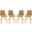 Leisuremod Markley Modern Leather Dining Chair With Gold Legs Set Of 4 MCG18BR4