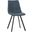 Markley Modern Leather Dining Chair With Metal Legs In Peacock