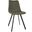 Markley Modern Leather Dining Chair With Metal Legs In Olive Green