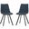 Markley Modern Leather Dining Chair With Metal Legs Set Of 2 In Peacock