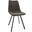 Markley Modern Leather Dining Chair With Metal Legs In Grey