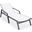 Leisuremod Marlin Patio Chaise Lounge Chair With Armrests In Black Aluminum Frame In White