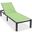 Leisuremod Marlin Patio Chaise Lounge Chair With Black Aluminum Frame In Green