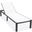 Leisuremod Marlin Patio Chaise Lounge Chair With Black Aluminum Frame In White