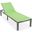 Leisuremod Marlin Patio Chaise Lounge Chair With Grey Aluminum Frame In Green