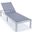 Leisuremod Marlin Patio Chaise Lounge Chair With White Aluminum Frame In Dark Grey