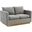 Leisuremod Nervo Modern Mid-Century Upholstered Velvet Loveseat With Gold Frame In Light Grey