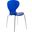 LeisureMod Oyster Blue Transparent Side Chair