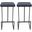 Quincy Leather Bar Stools With Metal Frame Set Of 2 In Peacock