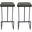 Quincy Leather Bar Stools With Metal Frame Set Of 2 In Olive Green