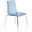 LeisureMod Ralph Blue Transparent Dining Chair