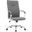 Leisuremod Sonora Modern High-Back Tall Adjustable Height Leather Conference Office Chair With Tilt And 360 Degree Swivel In Grey