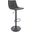 Leisuremod Tilbury Modern Adjustable Charcoal Black Bar Stool With Footrest And 360-Degree Swivel