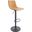 Leisuremod Tilbury Modern Adjustable Light Brown Bar Stool With Footrest And 360-Degree Swivel