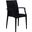 LeisureMod Weave Black Mace Indoor Outdoor Arm Chair