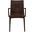 LeisureMod Weave Brown Mace Indoor Outdoor Arm Chair