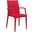 LeisureMod Weave Red Mace Indoor Outdoor Arm Chair