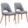 Leith Dining Chair Set of 2 In Gray