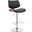Leland Adjustable Black Faux Leather and Chrome Finish Bar Stool