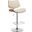 Leland Adjustable Cream Faux Leather and Chrome Finish Bar Stool