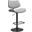 Leland Adjustable Gray Faux Leather and Black Finish Bar Stool