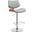 Leland Adjustable Gray Faux Leather and Chrome Finish Bar Stool